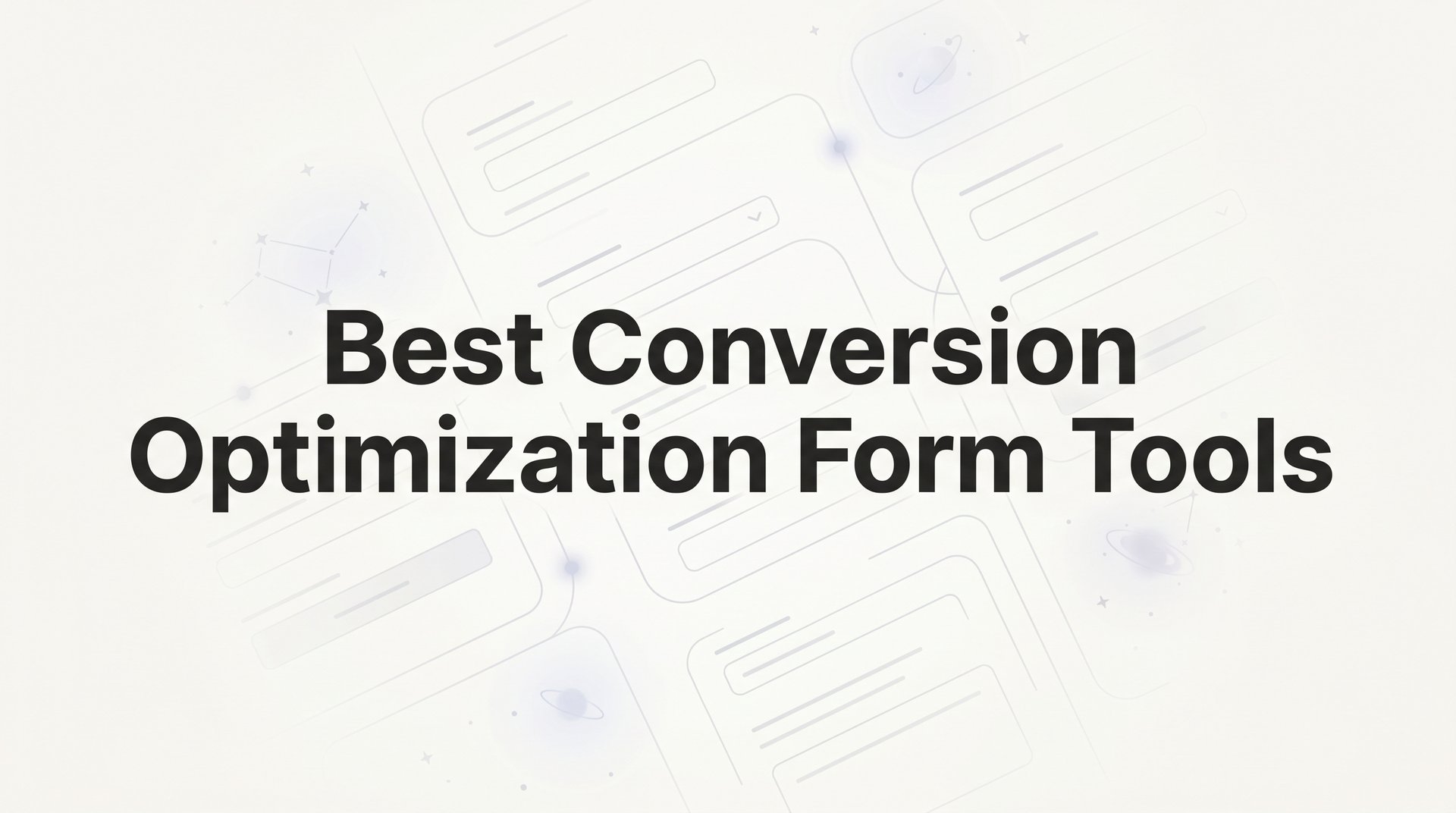 Best Conversion Optimization Form Tools Guide 2026