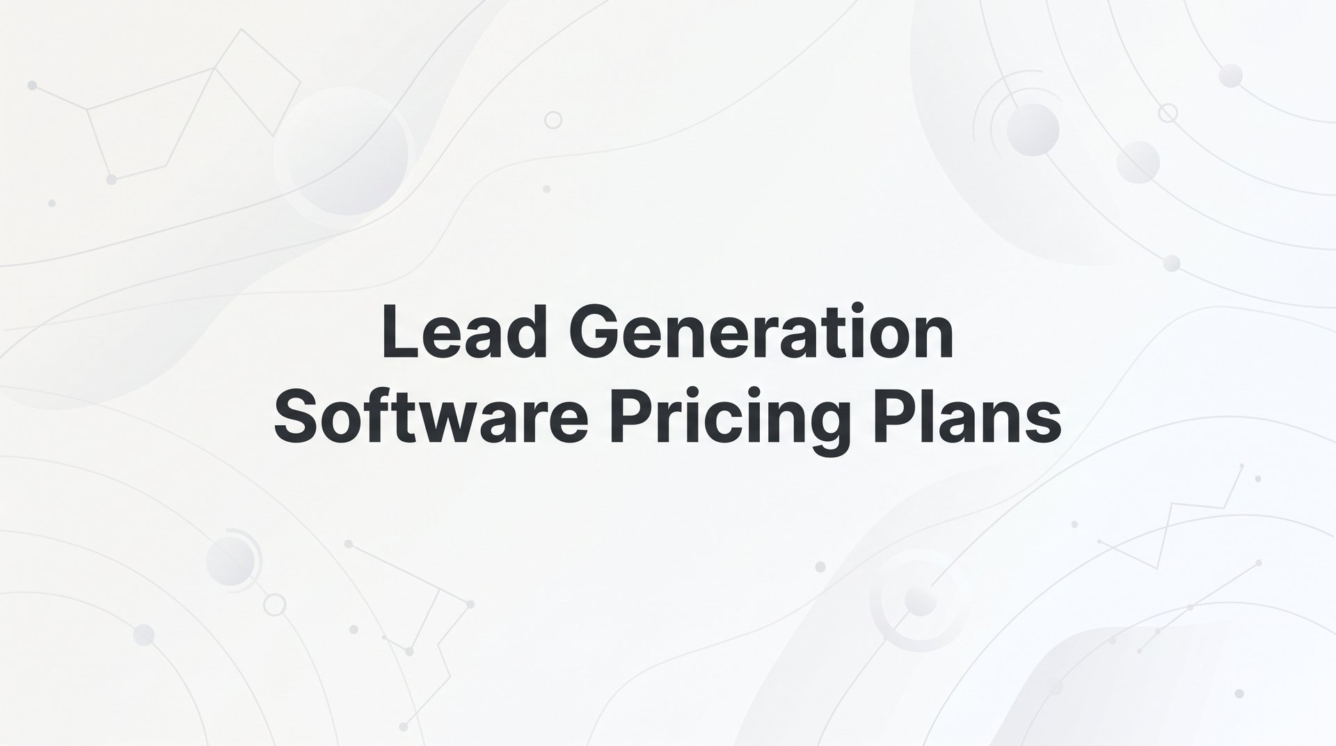caterease software pricing, alternatives & Images... Lead Generation Software Pricing Plans: 2026 Guide